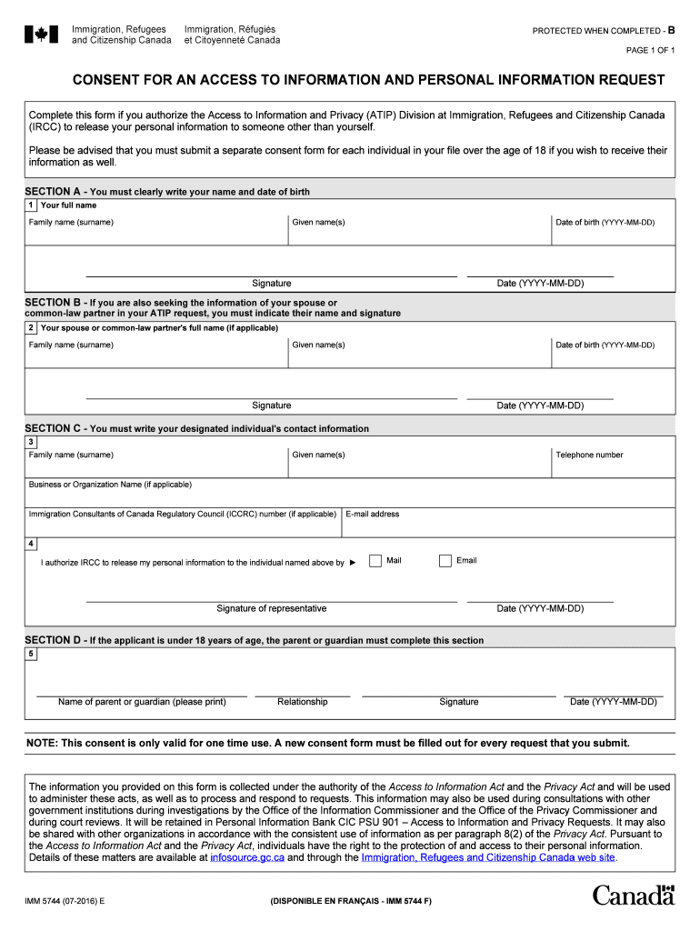 Ircc Consent Form