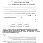 Parent Consent Form Template For Travel
