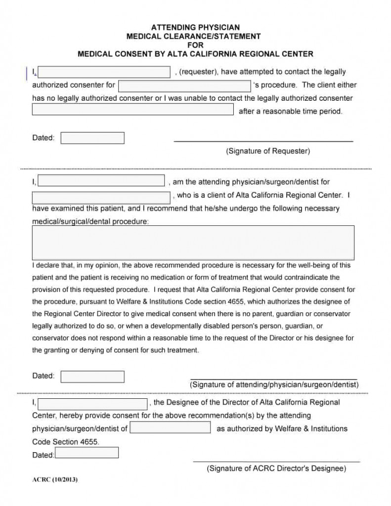 Sample Informed Consent Form For Medical Procedure