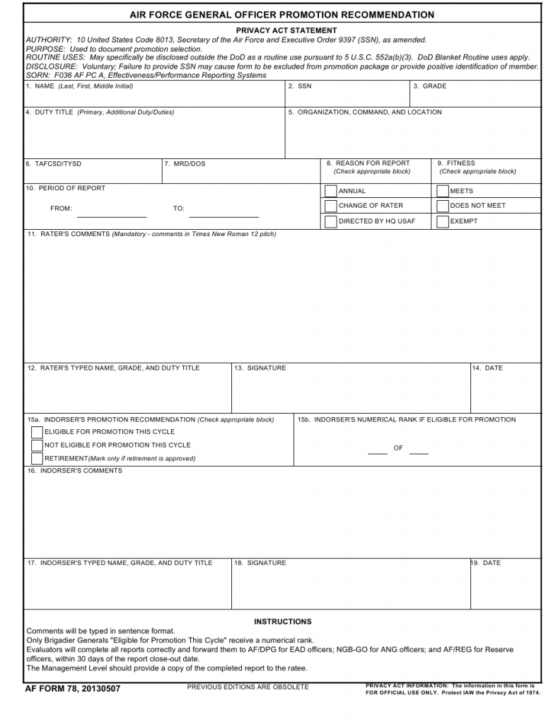 Air Force Consent Form