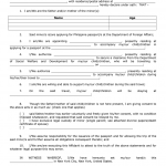 Affidavit Of Support And Consent Form