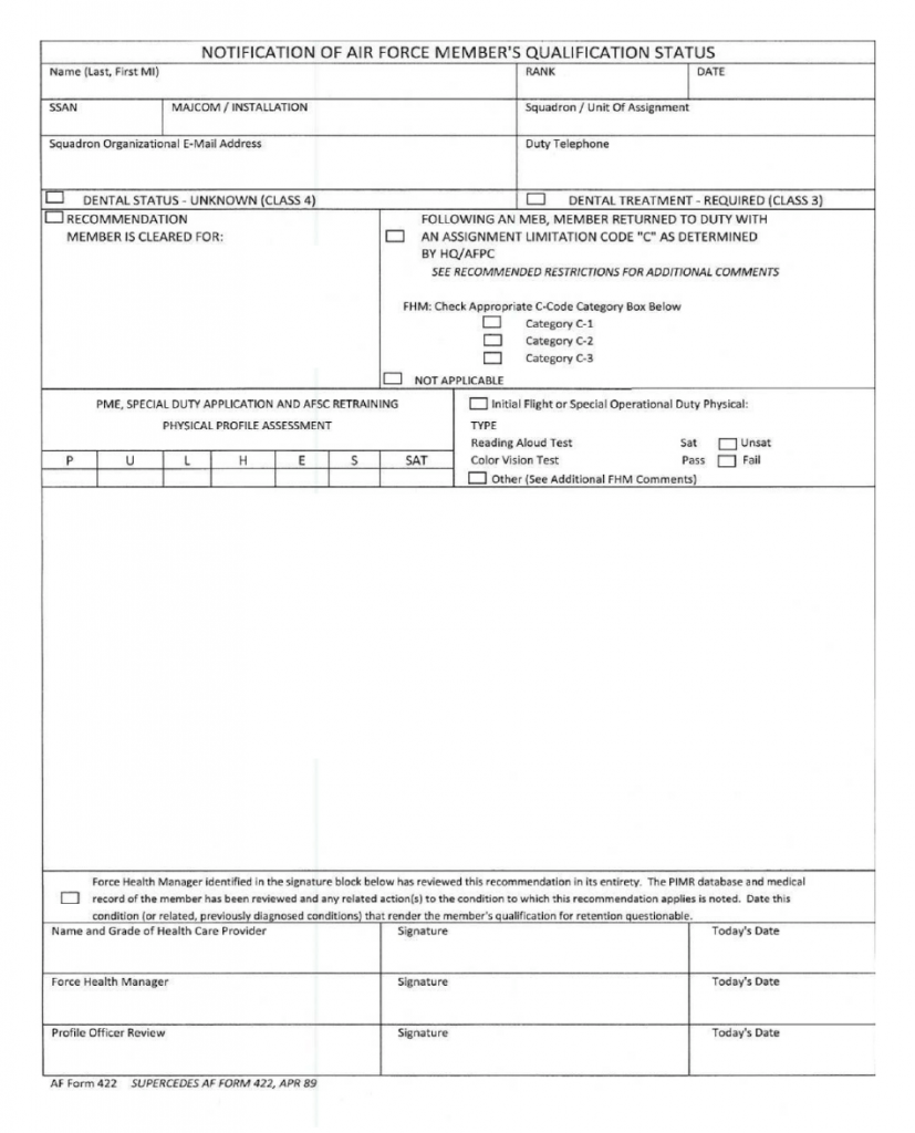 Air Force Consent Form