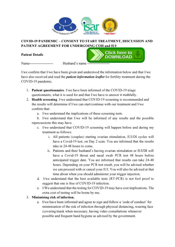 Tubectomy Consent Form India