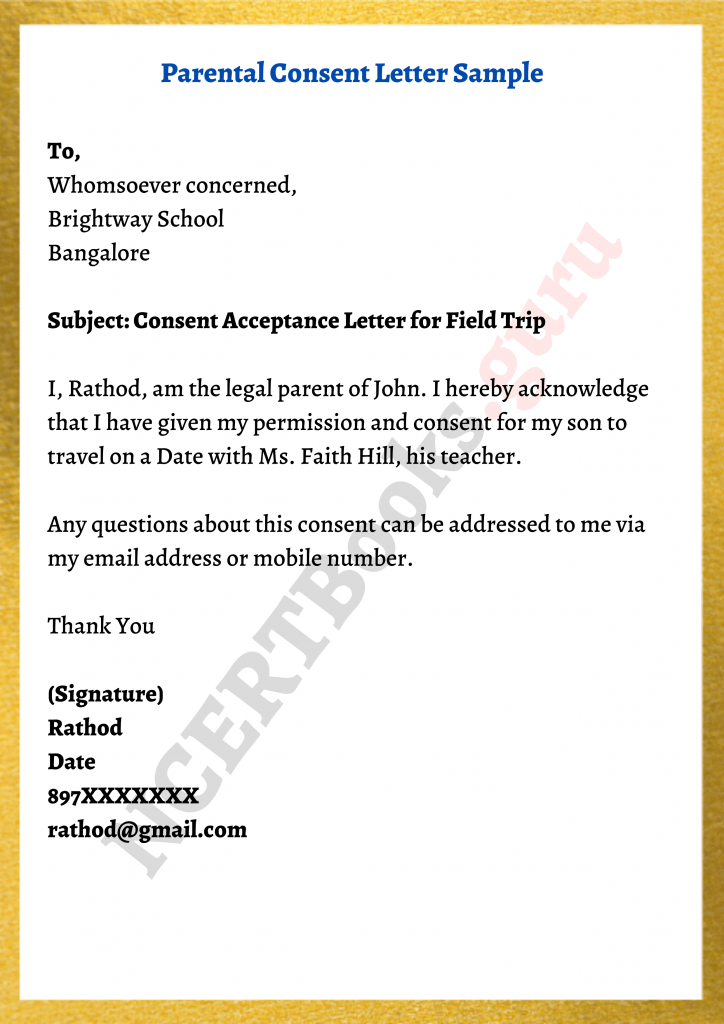 Form Of Consent Letter Printable Consent Form 4768