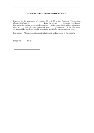 Electronic Communication Consent Form