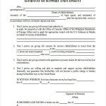 Affidavit Of Support And Consent Form