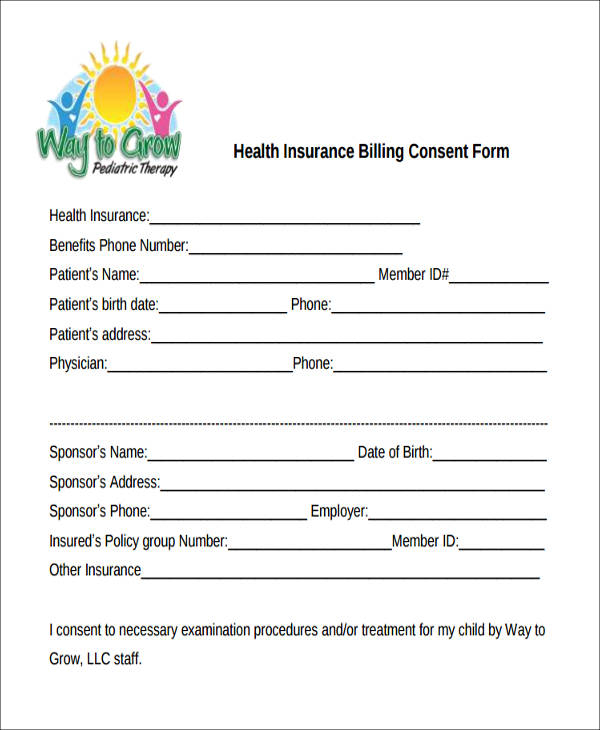 Insurance Consent Form