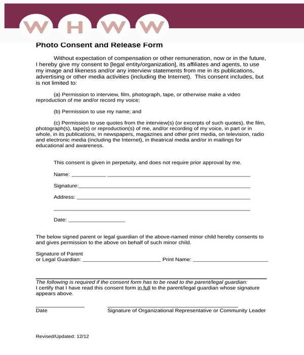 Employee Photo Consent Form