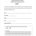 Consent Form Example Psychology