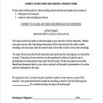 Consent To Record Interview Form