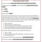Focus Group Consent Form Template