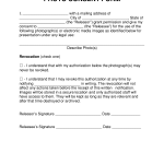 Consent Form For Using Photographs