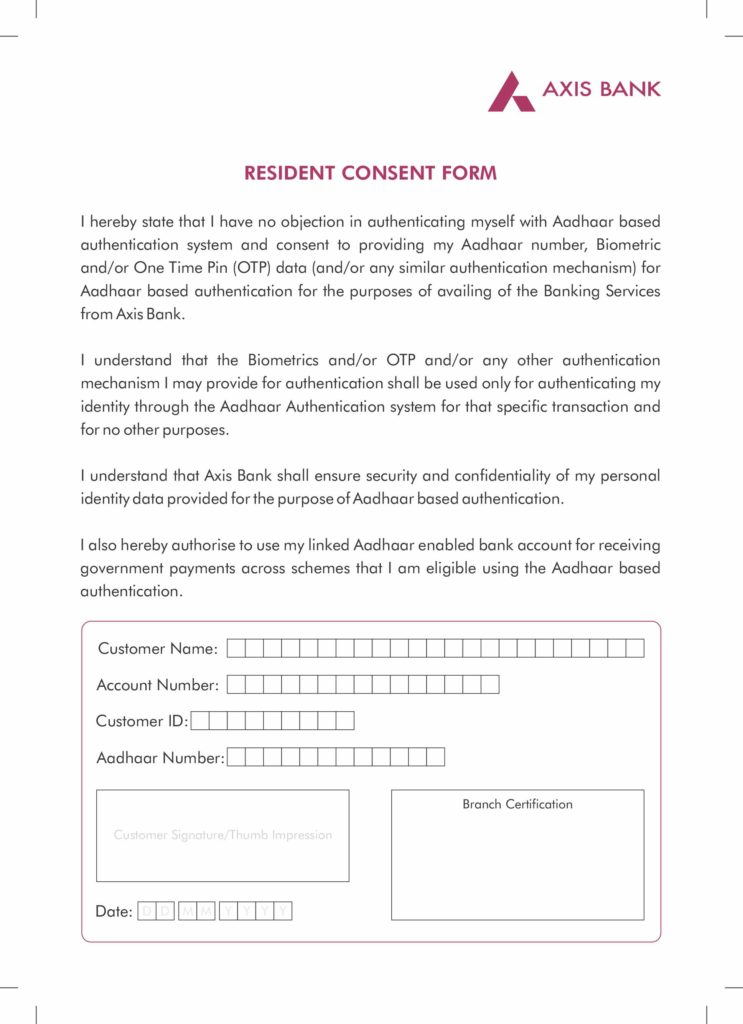 Aadhar Card Consent Form