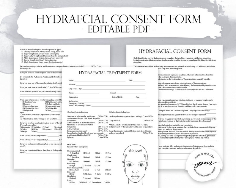 Hydrafacial Treatment Consent Form