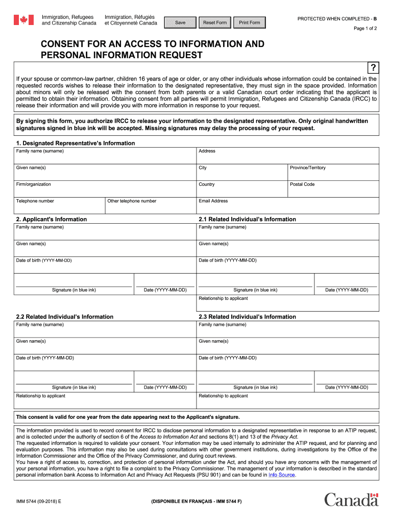 Immigration Consent Form