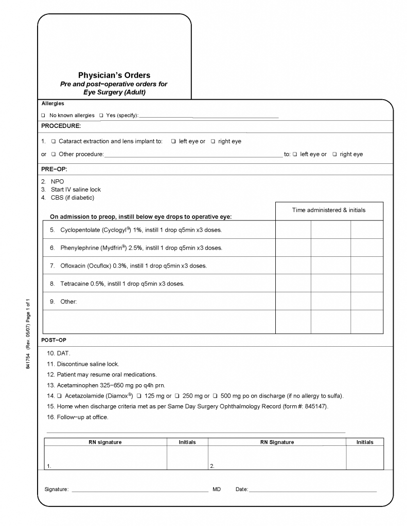 Ophthalmology Consent Forms Aios