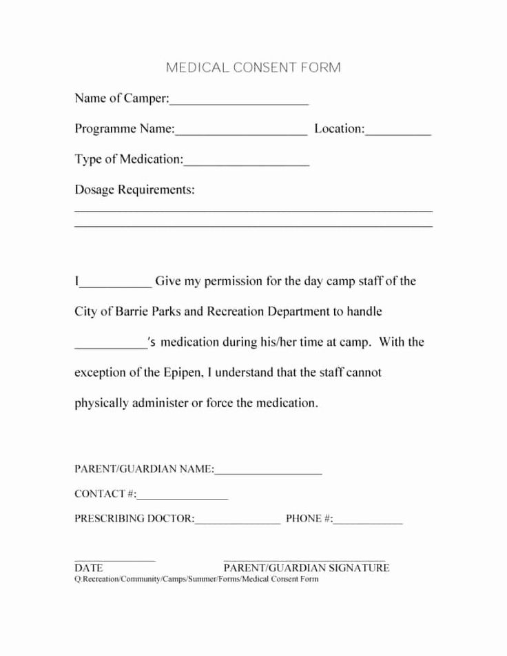 Medical Consent Form Template