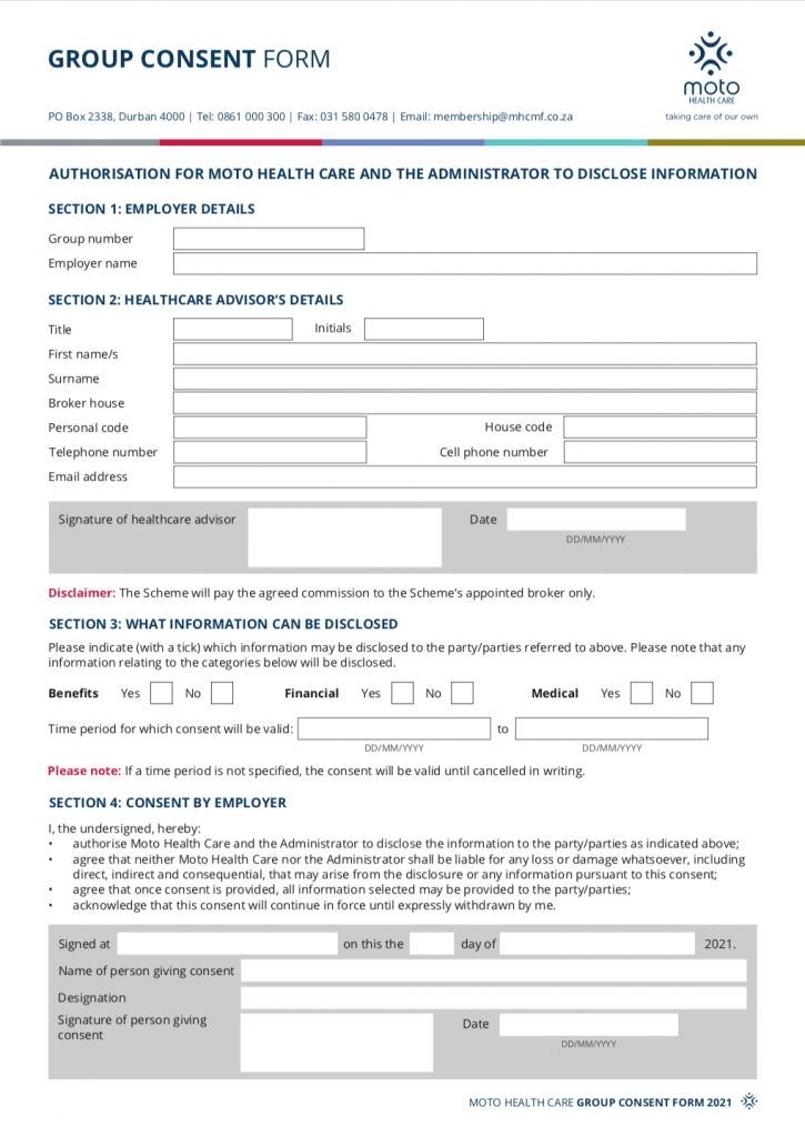 Group Consent Form