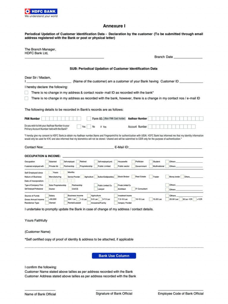 Hdfc Joint Holder Consent Form