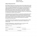 Allergy Testing Consent Form