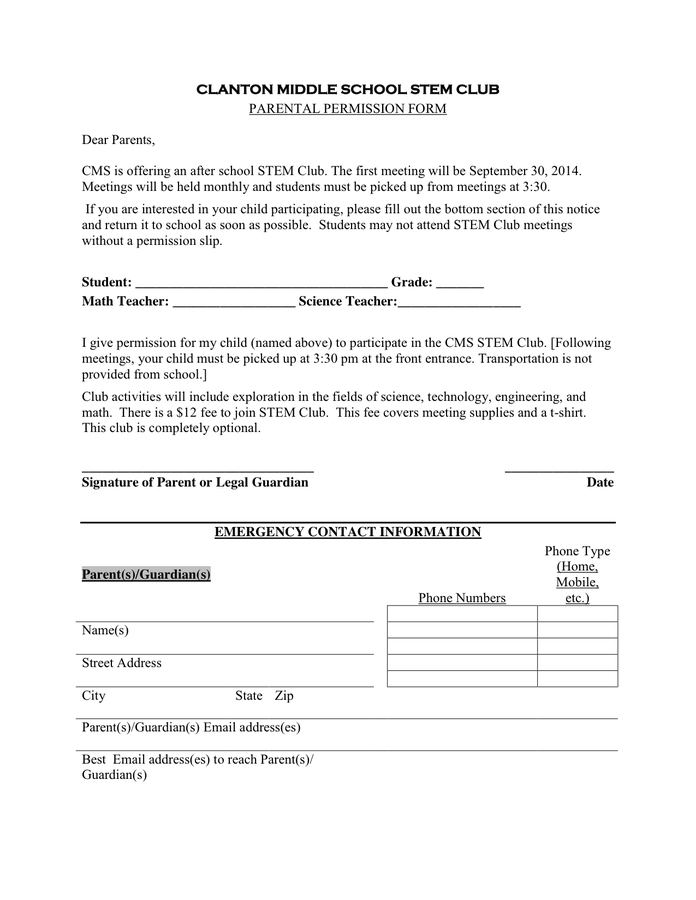 Consent Form For Caips Notes