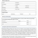 Consent Form For Physiotherapy Treatment