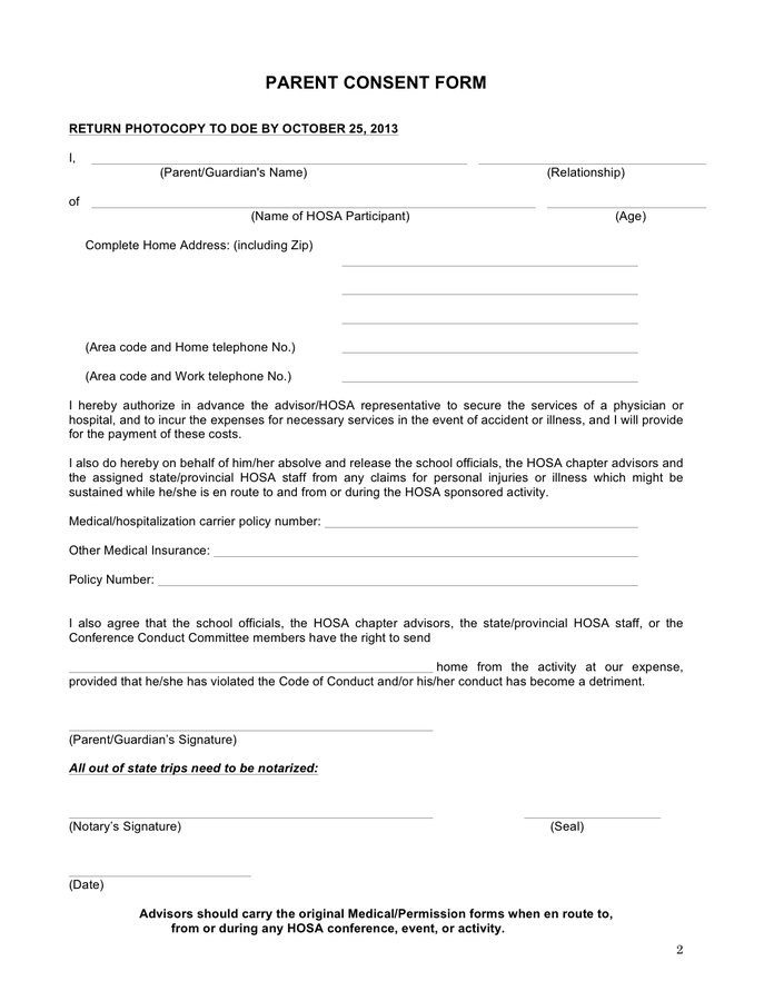 Consent Form For Ielts