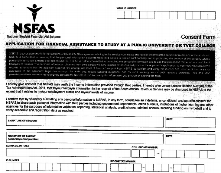 Fill Nsfas Consent Form Online