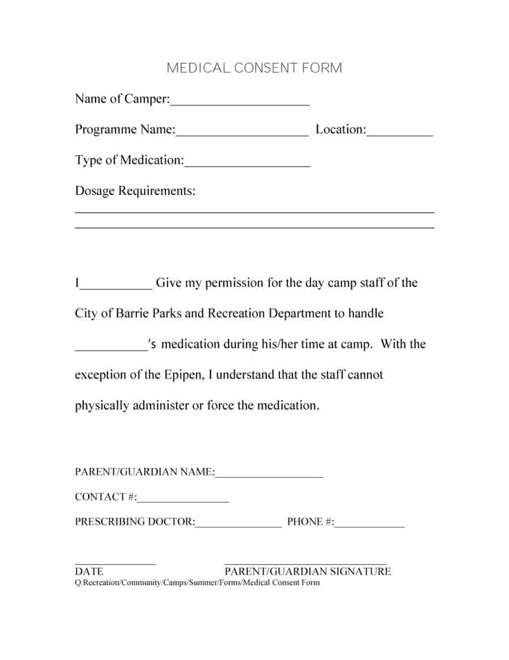 Chemotherapy Consent Form Template