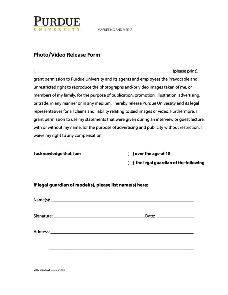 Image Release Consent Form