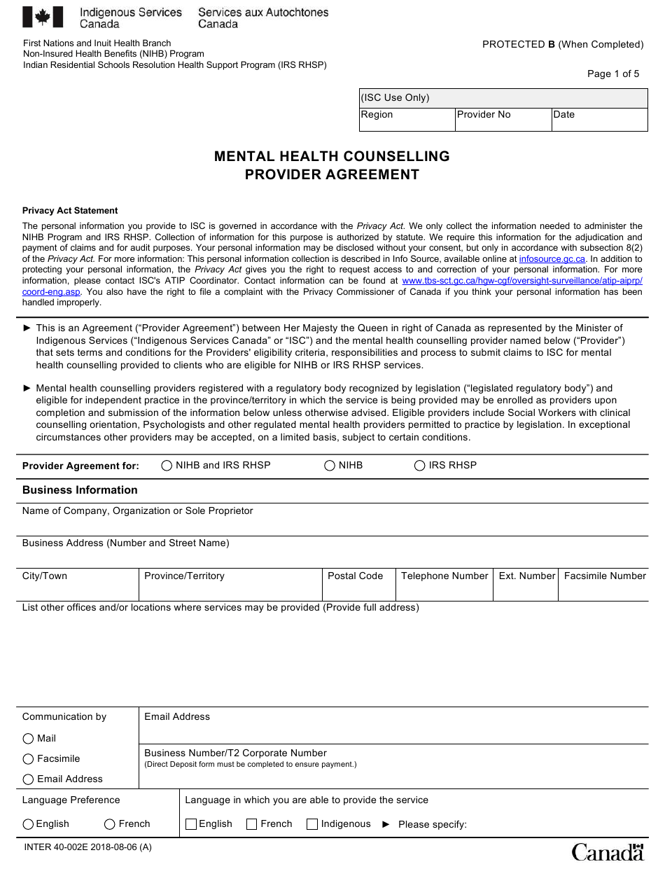 Counselling Informed Consent Form Canada Printable Consent Form