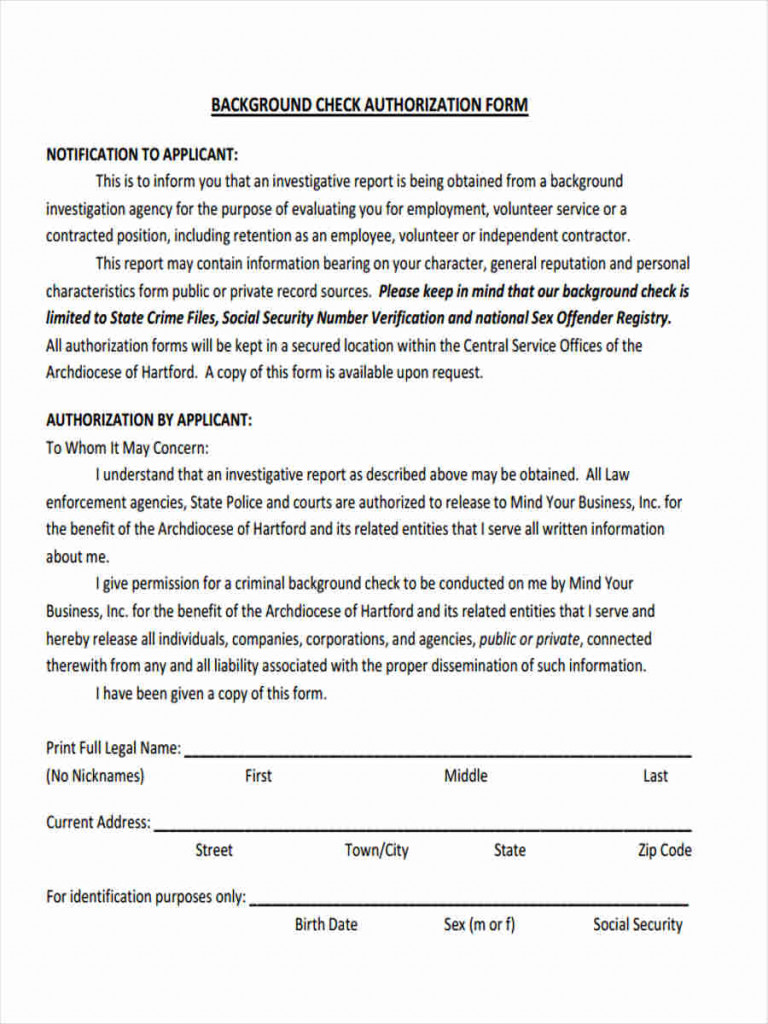 Background Consent Form