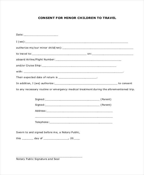 Informed Consent Form For Minors