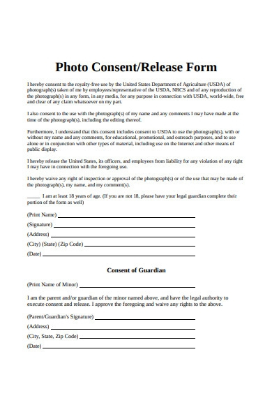 Consent And Release Form