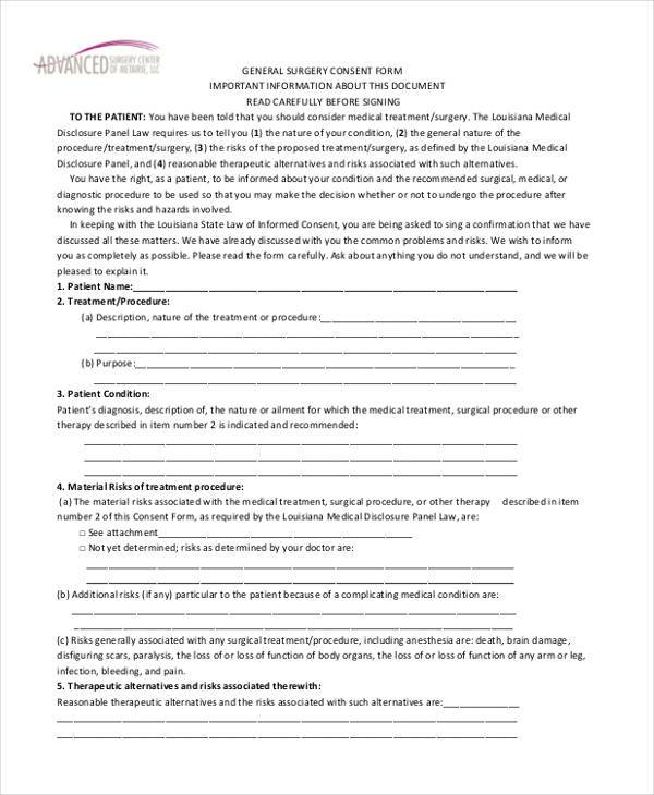 General Medical Consent Form