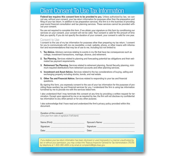 7216 Consent Form Irs
