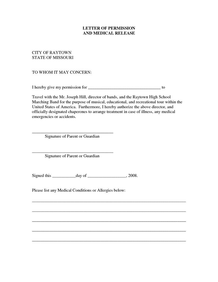 Letter Of Consent Form