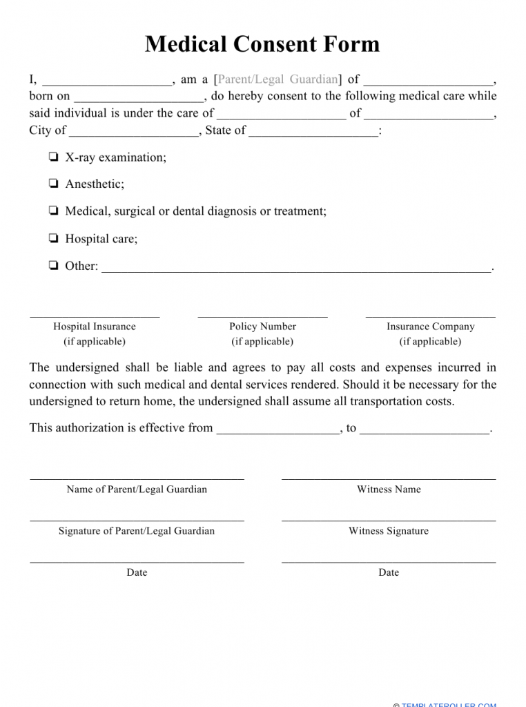 Doctor Consent Form