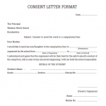 Letter Of Consent Application Form Mom