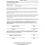 Transportation Consent Form