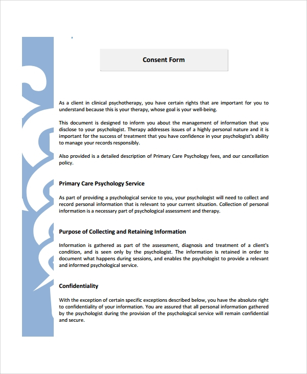 Psychology Ia Consent Form