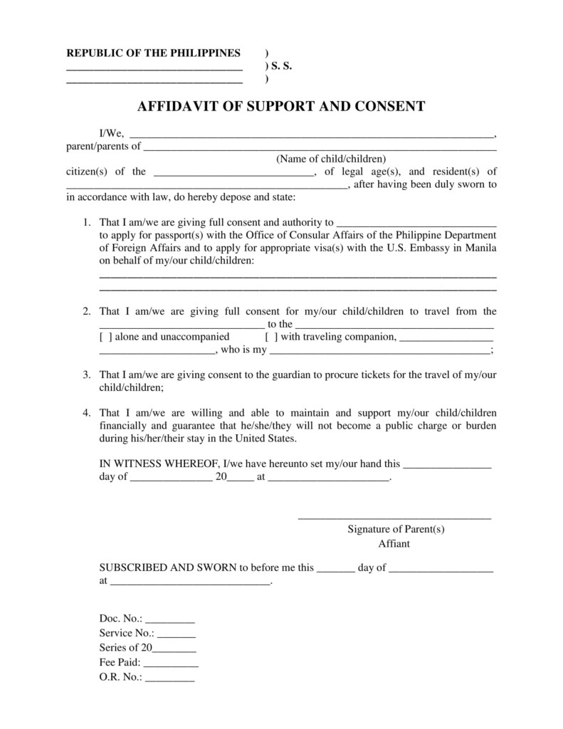 Marriage Consent Form