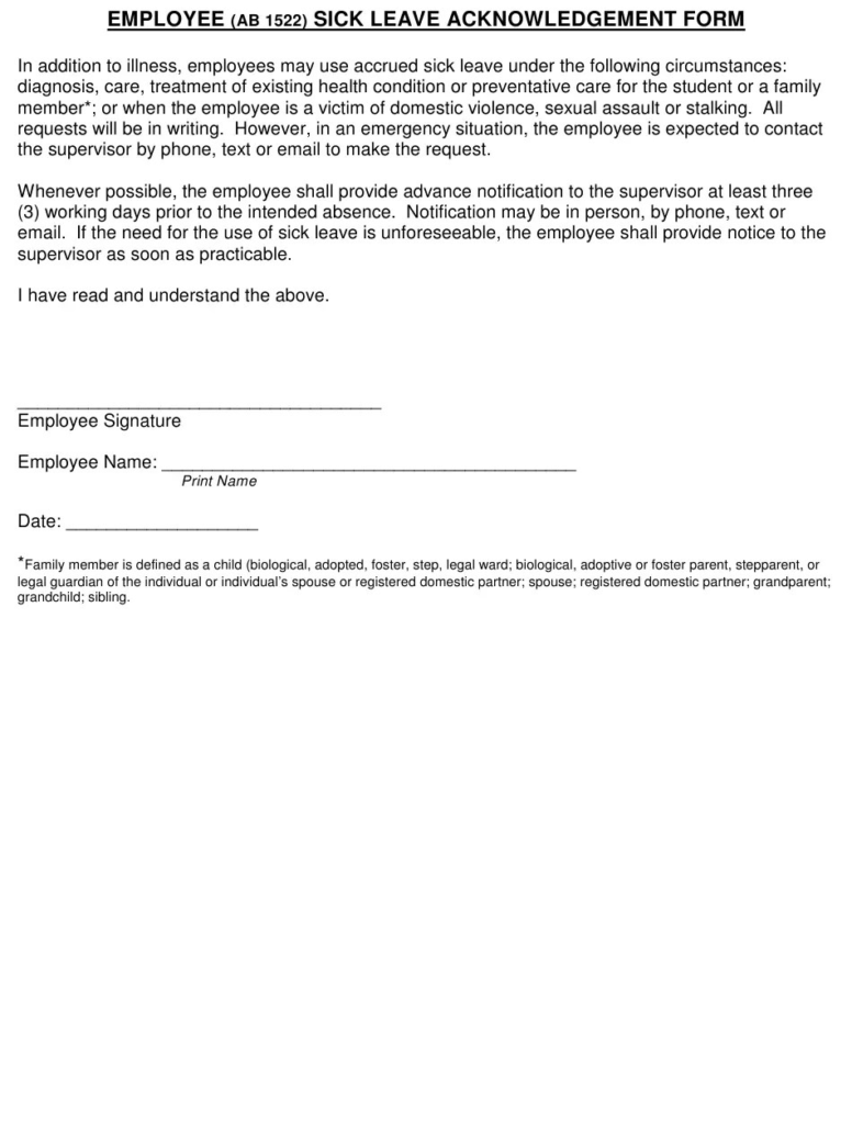 Overtime Consent Form