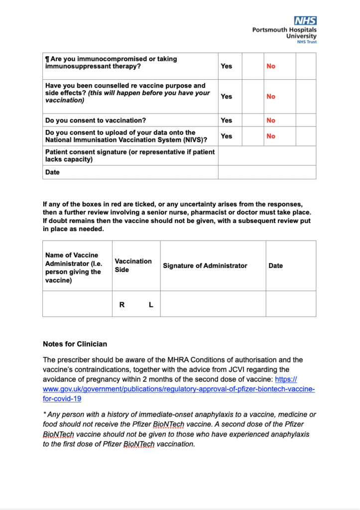 Consent Form Template For Minors