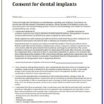 Dental Implant Removal Consent Form