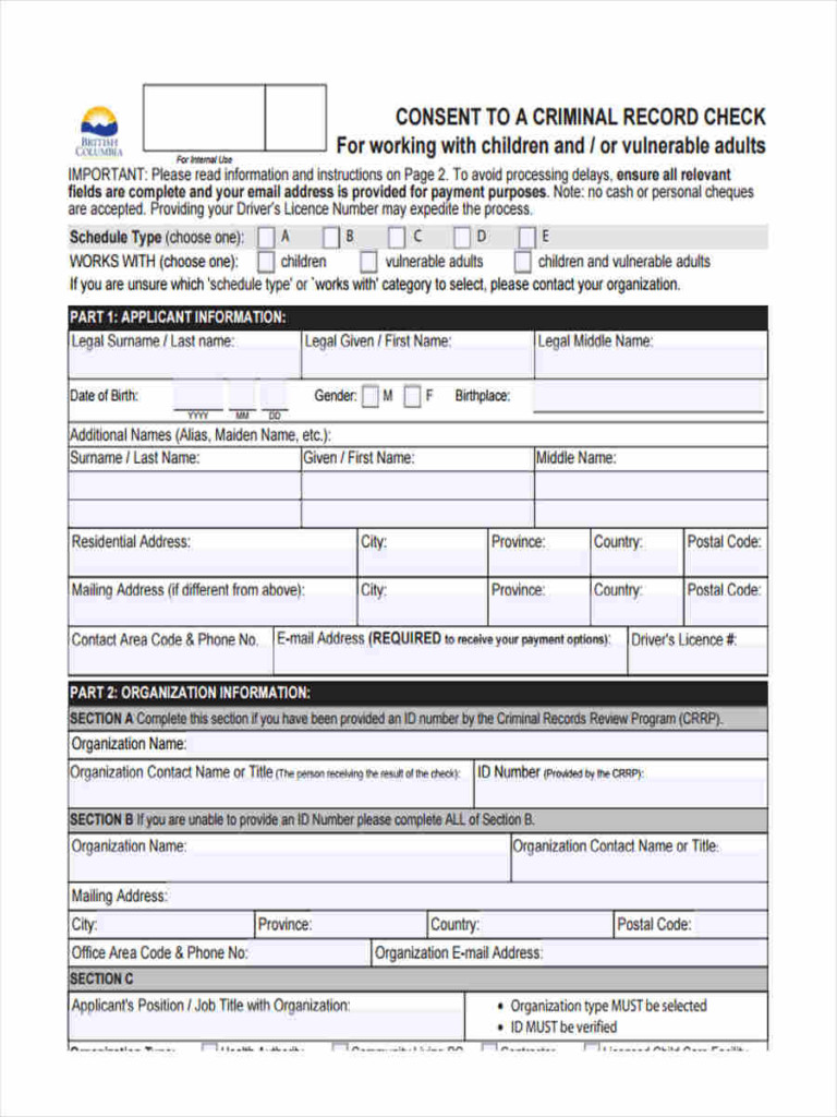 Consent Form Template For Research Study