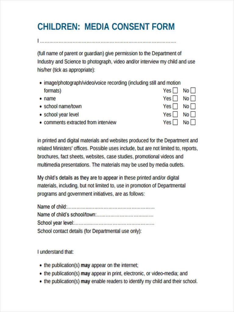 Consent Form Example