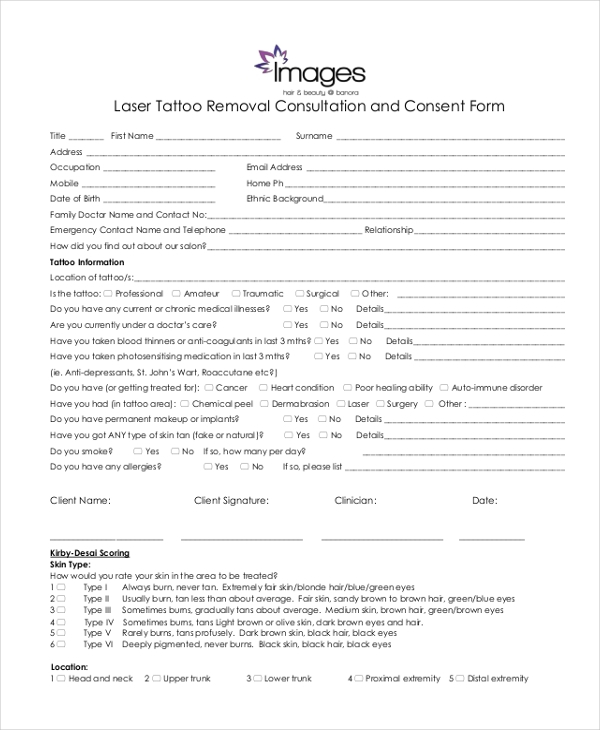 Permanent Makeup Consent Form Pdf