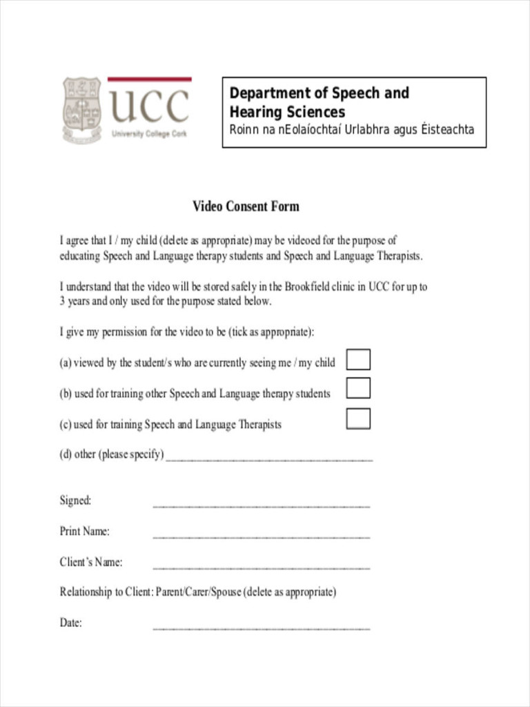 Sample Consent Form For Research