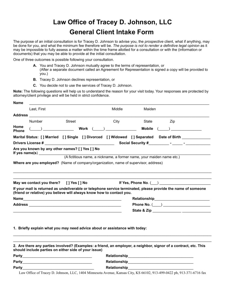 Social Work Informed Consent Form Example